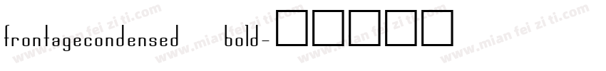 frontagecondensed bold字体转换